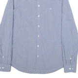 CALVIN KLEIN Slim Fit Mens Shirt Blue Check Long Sleeve M