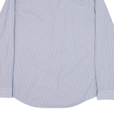 CALVIN KLEIN Infinite Slim Fit Mens Shirt Blue Striped Long Sleeve M