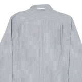 LEVI'S Slim Fit Mens Shirt Grey Striped Long Sleeve L
