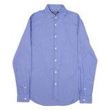 DKNY Slim Fit Mens Plain Shirt Blue Long Sleeve M