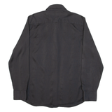 CALVIN KLEIN Mens Plain Shirt Black Long Sleeve M