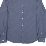 TOMMY HILFIGER Slim Fit Mens Shirt Blue Spotted Long Sleeve M