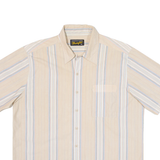 WRANGLER Mens Shirt Beige Striped XL