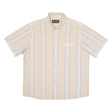 WRANGLER Mens Shirt Beige Striped XL