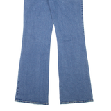 BULLDOZER Womens Jeans Blue Relaxed Flared W33 L32