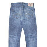 MUSTANG New Oregon Mens Jeans Blue Regular Straight Stone Wash W32 L33