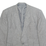 Mens Blazer Jacket Grey Crazy Pattern L