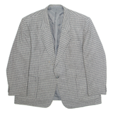 Mens Blazer Jacket Grey Crazy Pattern L