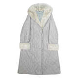 Womens Quilted Jacket Grey L