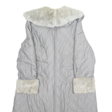 Womens Quilted Jacket Grey L