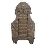 JACK WOLFSKIN Womens Puffer Coat Brown Hooded XS