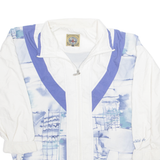 ATHLETE Mens Track Jacket White Crazy Pattern L