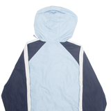 BERSHKA Mens Jacket Blue Hooded L