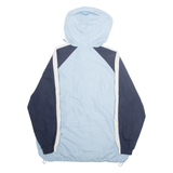 BERSHKA Mens Jacket Blue Hooded L