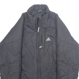 ADIDAS Womens Puffer Coat Grey Nylon S