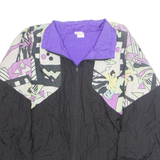 LUPATINI Mens Shell Jacket Black Crazy Pattern L