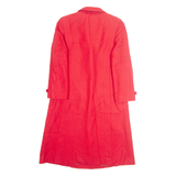 Womens Overcoat Jacket Red Wool L