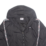 FILA Mens Rain Jacket Black Hooded XL