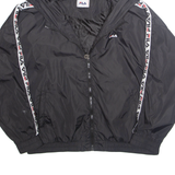 FILA Mens Rain Jacket Black Hooded XL