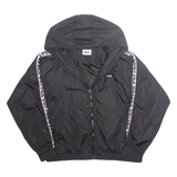FILA Mens Rain Jacket Black Hooded XL