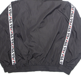 FILA Mens Rain Jacket Black Hooded XL