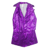 SUICICDE SQUAD Womens Trench Coat Purple Crazy Pattern M