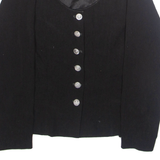 Womens Blazer Jacket Black Velvet M