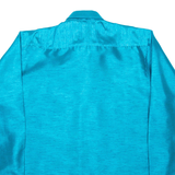 AMAZON Slim Fit Mens Plain Shirt Blue Long Sleeve L