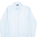 CHEMISERIE FICEY Mens Formal Shirt Blue Long Sleeve M