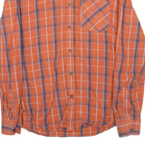 BEN SHERMAN Mens Shirt Orange Check Long Sleeve M