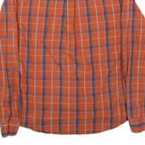 BEN SHERMAN Mens Shirt Orange Check Long Sleeve M