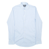 DKNY Mens Formal Shirt Blue Long Sleeve S