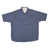 WRANGLER Mens Plain Shirt Blue 2XL