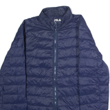 FILA Womens Puffer Jacket Blue UK 14