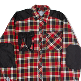 CHALET Mens Lumberjack Jacket Red Flannel Check L