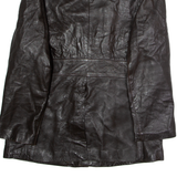 Mens Trench Jacket Brown Leather 90s L