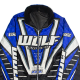 WULF SPORT Edinburgh Speedway Mens Motorcycle Jacket Blue Nylon Colourblock L
