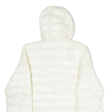 LEVI'S Womens Puffer Jacket Cream Hooded S