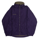 COLUMBIA Fleece Lined Womens Jacket Purple Nylon L