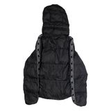 PUMA Womens Puffer Jacket Black Hooded UK 6