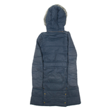 BARBOUR Womens Puffer Coat Blue Hooded UK 8