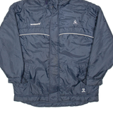 LE COQ SPORTIF Mens Coat Blue Hooded S