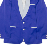 SCHULER Mens Blazer Jacket Purple Wool Striped M