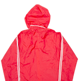 Mens Rain Jacket Red Hooded L
