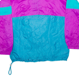 WILD WORLD DISCOVERY Womens Anorak Jacket Purple Nylon 90s Hooded L