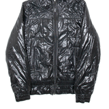 ADIDAS Womens Puffer Coat Black Hooded UK 10