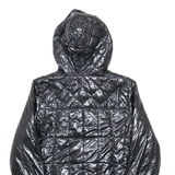 ADIDAS Womens Puffer Coat Black Hooded UK 10