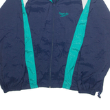 REEBOK Mens Track Jacket Blue Nylon L