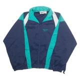REEBOK Mens Track Jacket Blue Nylon L