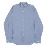 TOMMY HILFIGER New York Fit Mens Shirt Blue Spotted Long Sleeve L